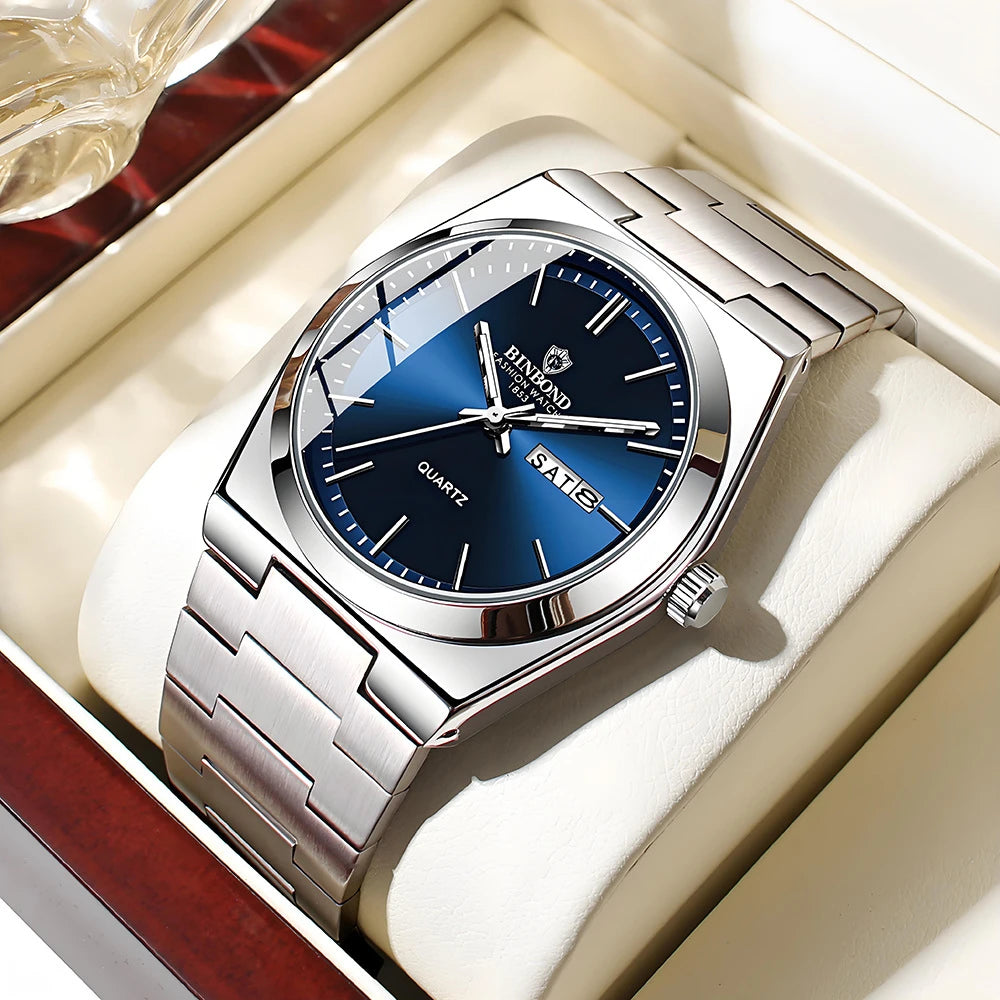 Glomexia Gold Quartz Men’s Watch ✨