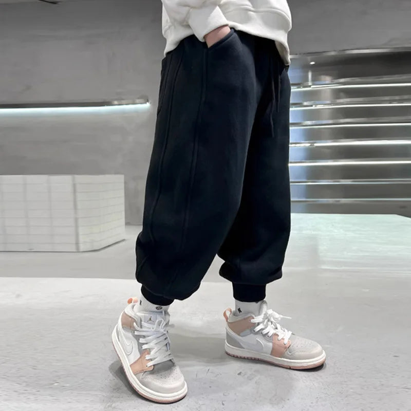 Premium Kids Plush Velvet Winter Sweatpants