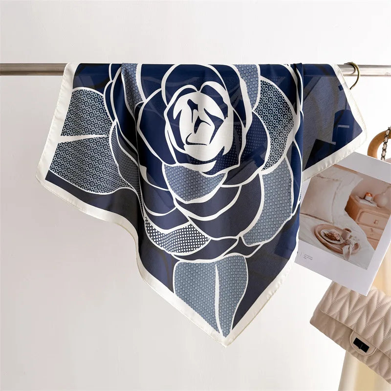 Women’s Luxury Floral Printed Silk Scarf