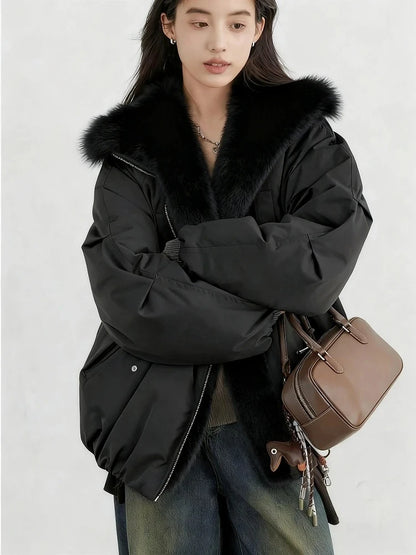 Rhinestone Hooded Crop Jacket