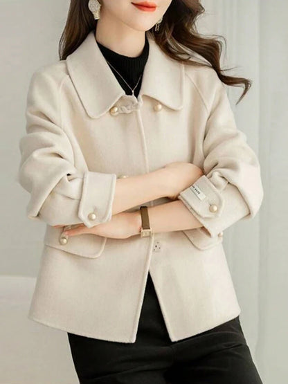 🧥 Women’s Double Breasted Casual Jacket – Autumn Winter Wear