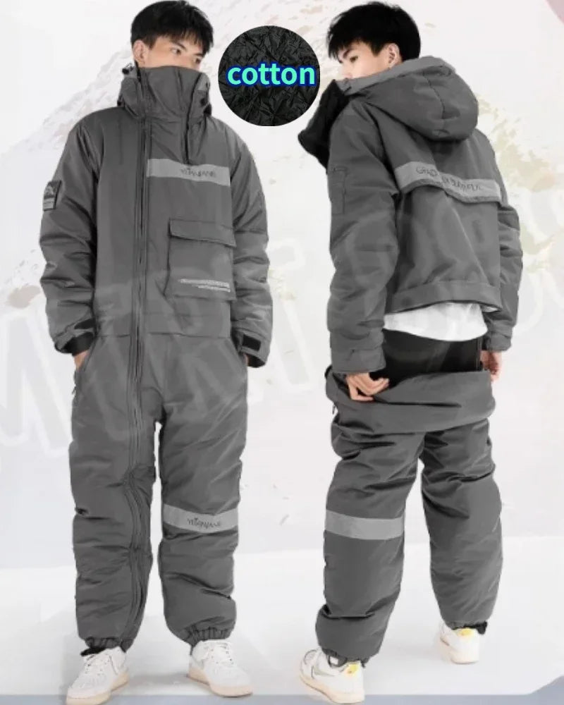 Winter Waterproof One-Piece Ski Suit ❄️ Windproof Warm Gear