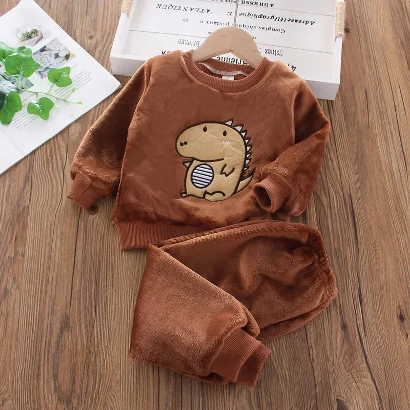 Premium Kids Bear Winter Pajama Set (2-Piece)