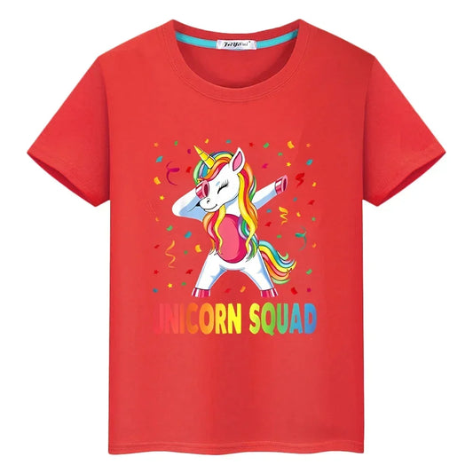 Unicorn Print Cotton Kids T-Shirt ✨