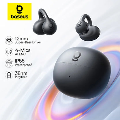 Baseus BC1 Open Ear Clip Wireless Earbuds – Bluetooth 6.0