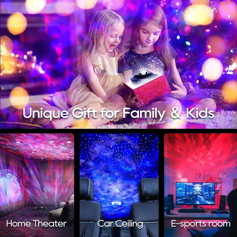 LED Starry Galaxy Projector Night Light with Bluetooth