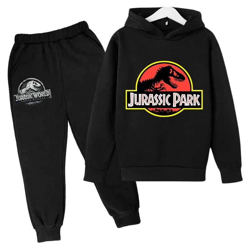 🦖 Jurassic World Boys Tracksuit Set – 2PCS Top & Trousers