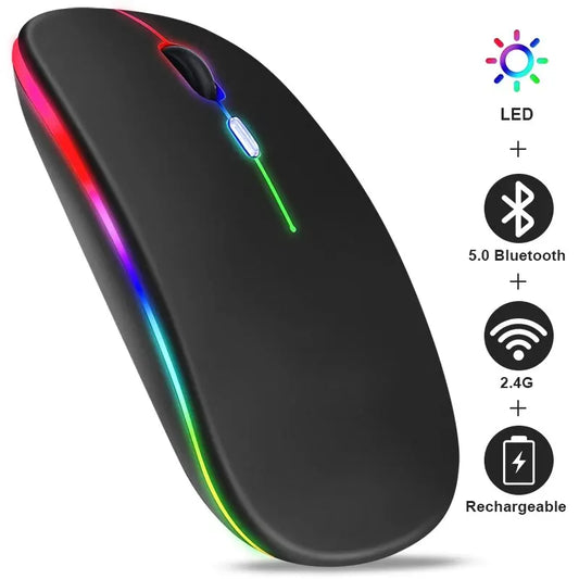 🖱️ Glomexia RGB Wireless Rechargeable Mouse (3600 DPI)