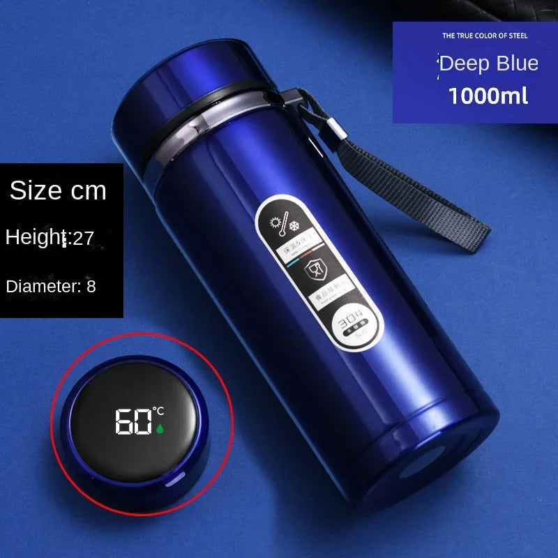 🌡️ Stainless Steel LED Temperature Thermos Bottle 💧✨