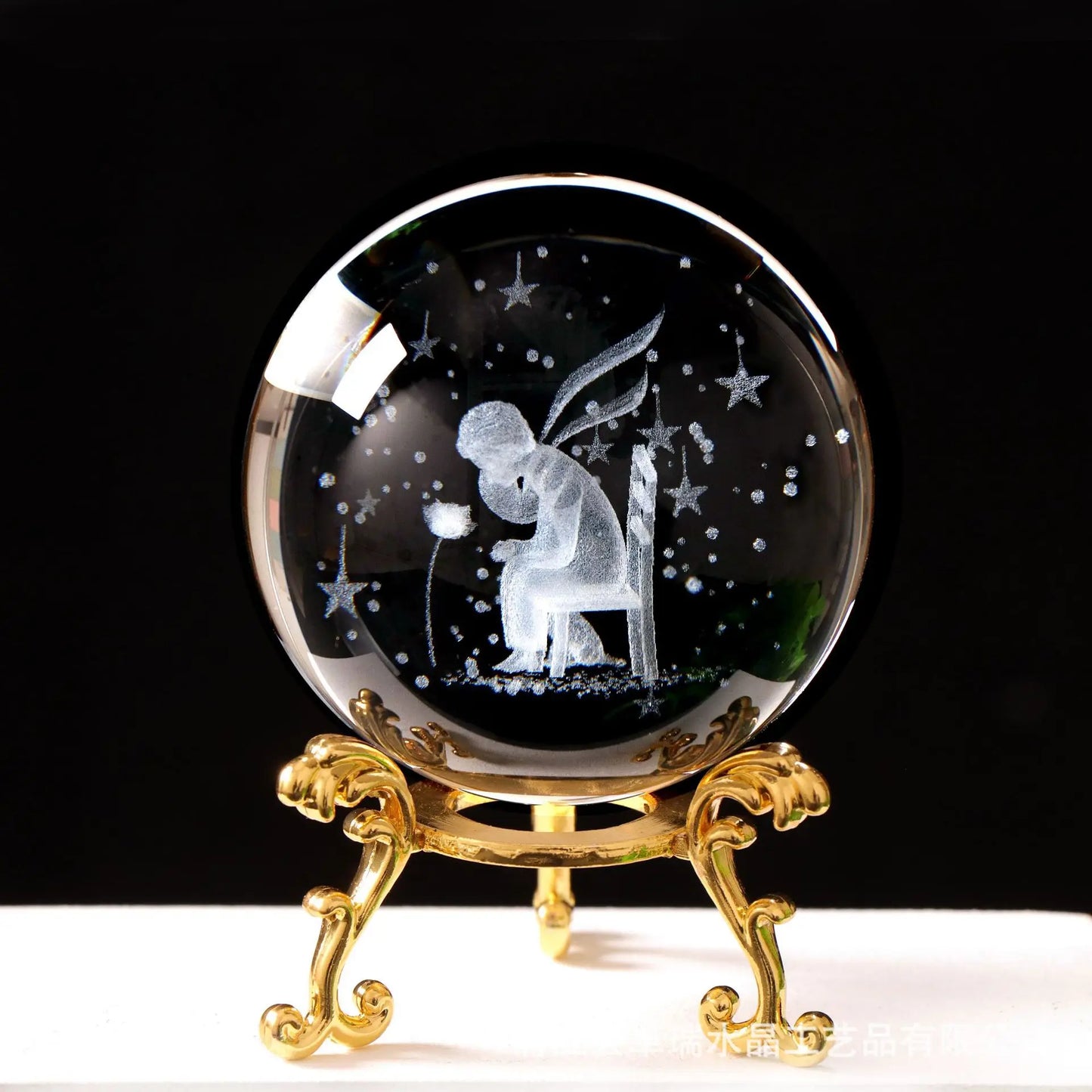3D Solar System Crystal Ball with Stand