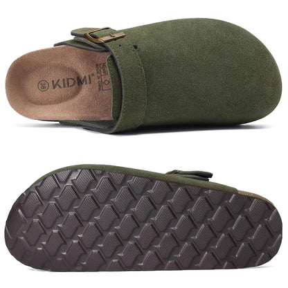 👡 Women’s Genuine Leather Cork Clogs ✨