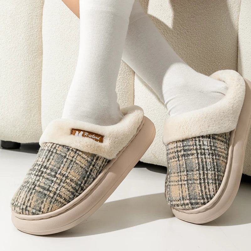 Women Fur Winter Slippers ❄️🥿 | Plush Warm EVA Sole