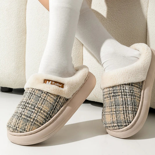 Women Fur Winter Slippers ❄️🥿 | Plush Warm EVA Sole