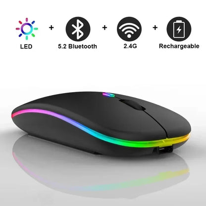🖱️ ✨ Glomexia Dual-Mode Wireless Mouse (Bluetooth + 2.4G)