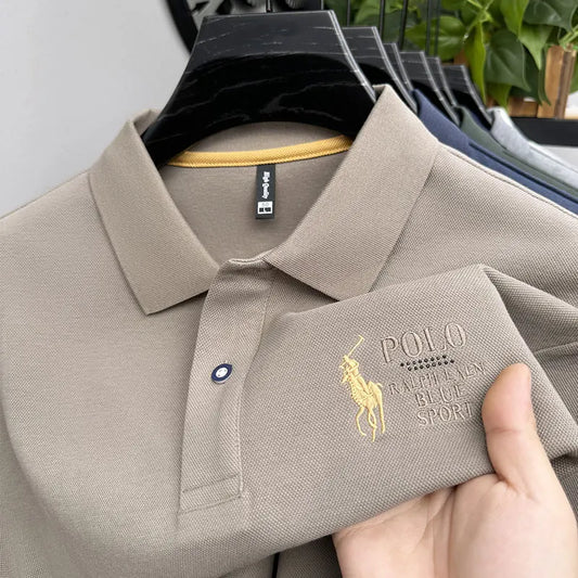 👔❄️ Men’s Formal Cotton Polo | Winter Business Style ✨