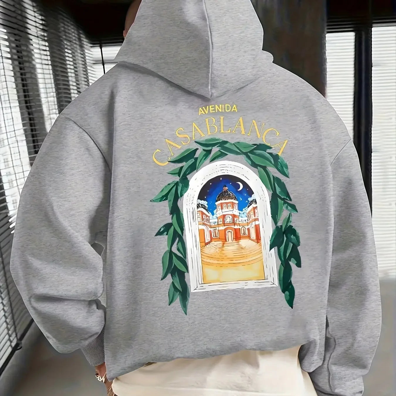 🧥🔥 Men’s Printed Hooded Sweatshirt – Casual Winter Hoodie