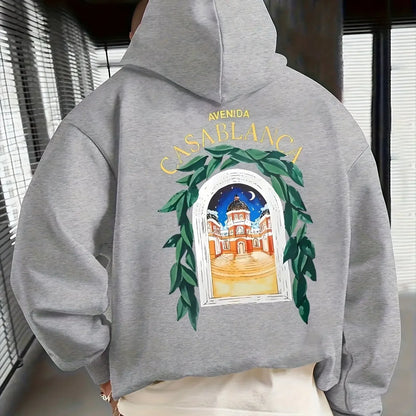 🧥🔥 Men’s Printed Hooded Sweatshirt – Casual Winter Hoodie