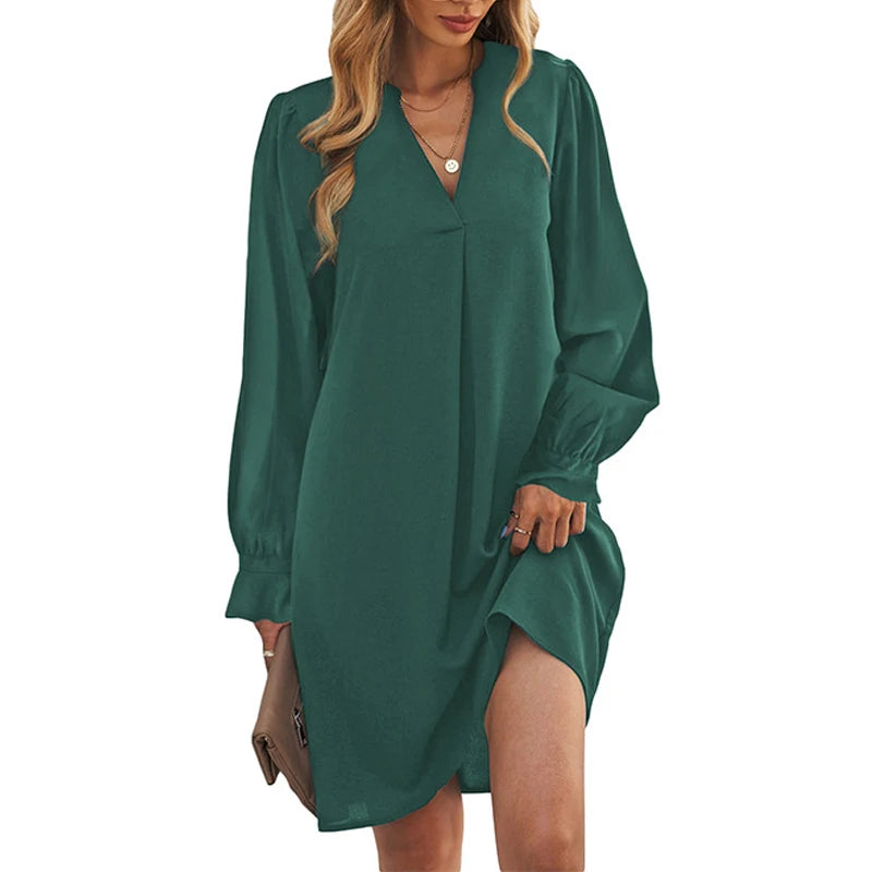 💃 Elegant V-Neck Mini Dress for Women