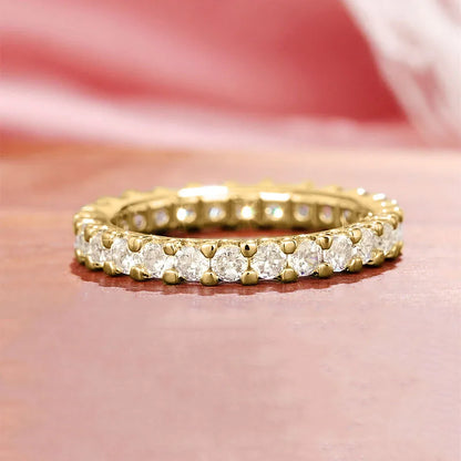 Silver CZ Thin Band Ring for Women