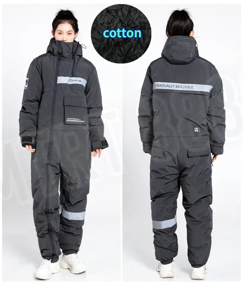 Winter Waterproof One-Piece Ski Suit ❄️ Windproof Warm Gear