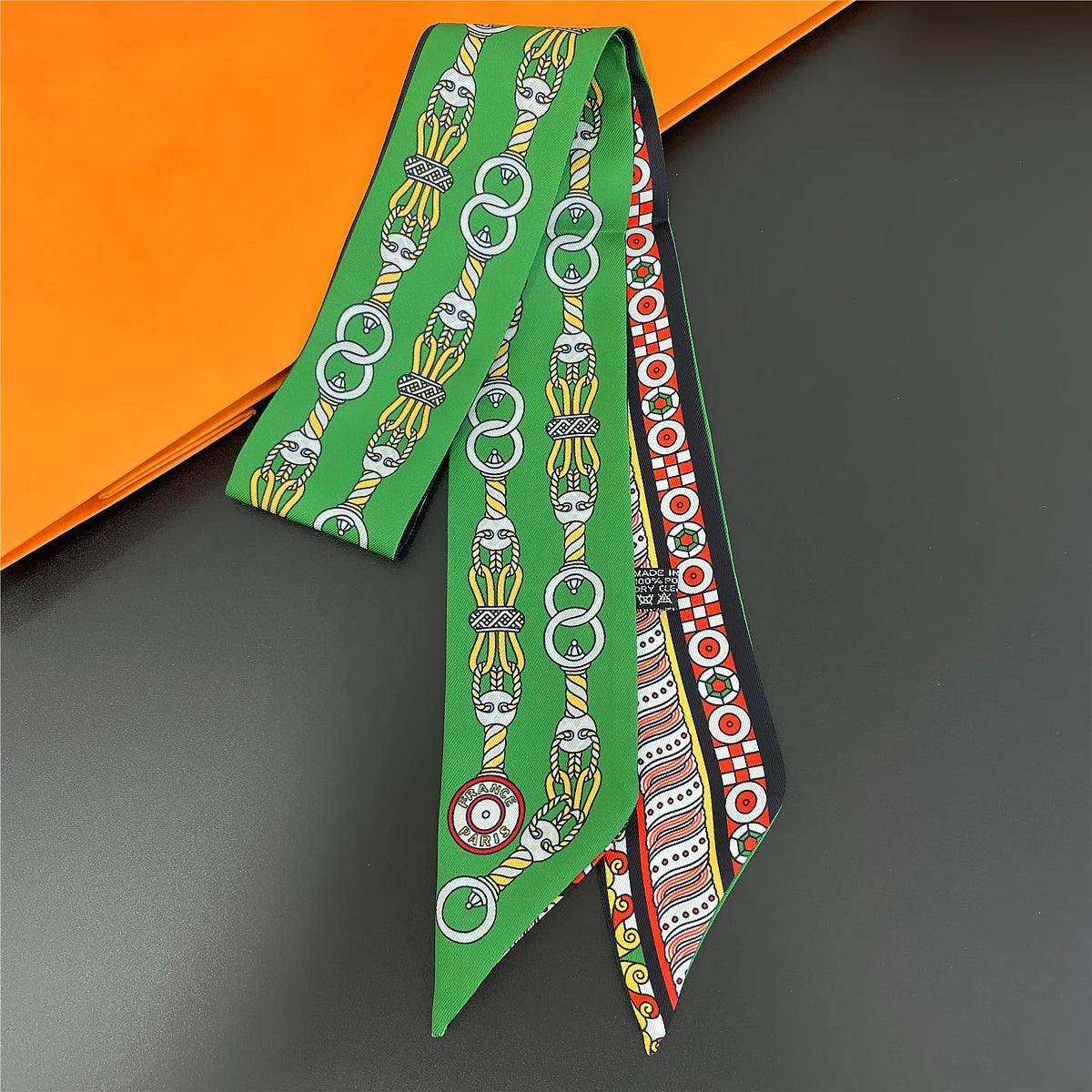🧣 Glomexia Silk Print Hair Scarf – Elegant Women Fashion Wrap ✨