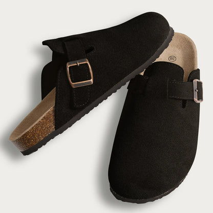 🥿 Suede Cork Clogs – Arch Support Comfort Mules (Unisex)