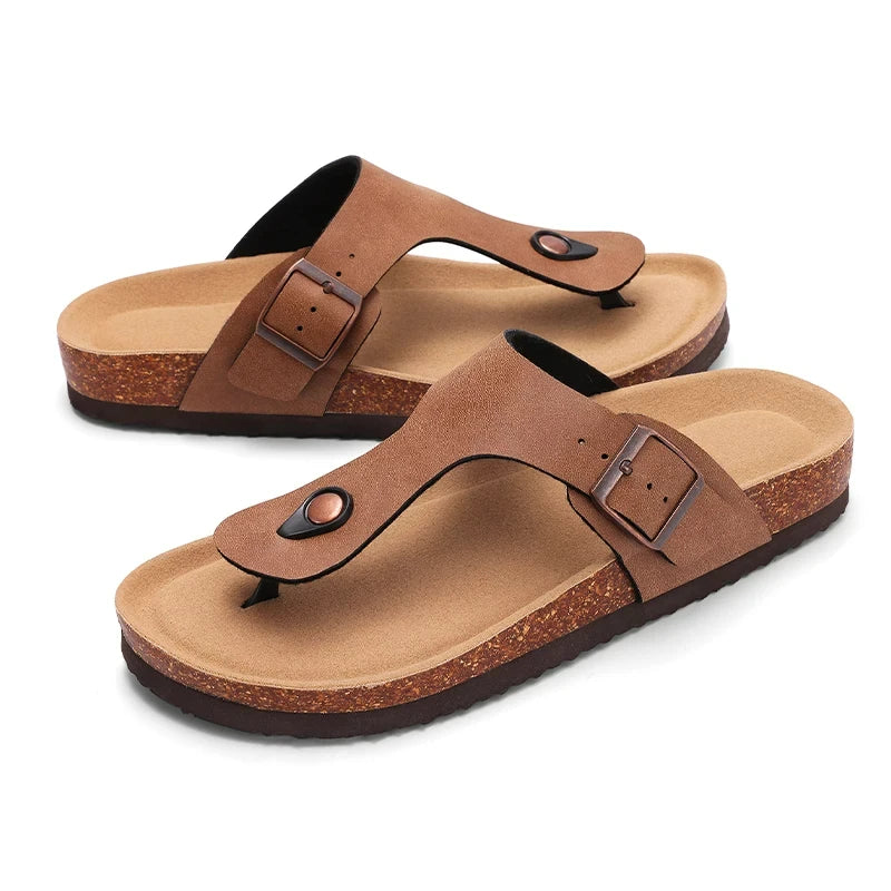 🥿 Women’s Cork Suede Mules Slippers – Classic Outdoor Comfort Shoes