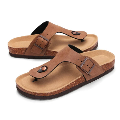 🥿 Women’s Cork Suede Mules Slippers – Classic Outdoor Comfort Shoes