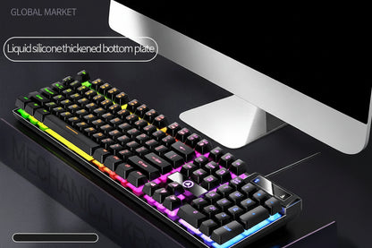 ⌨️ GlobalMarket Low-Profile Wired Gaming Keyboard with Numpad – RGB Style Keyboard for PC & Laptop