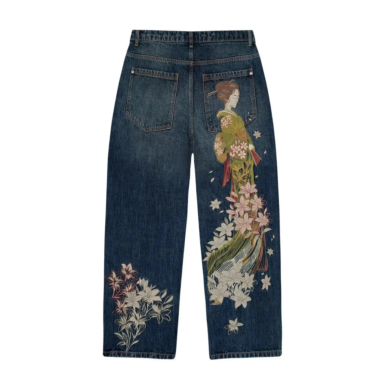 Plum Blossom Y2K Wide-Leg Jeans 🌸