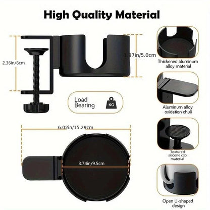 ☕ Metal Desktop Cup Holder – Stainless Steel Mug & Tumbler Stand ✨