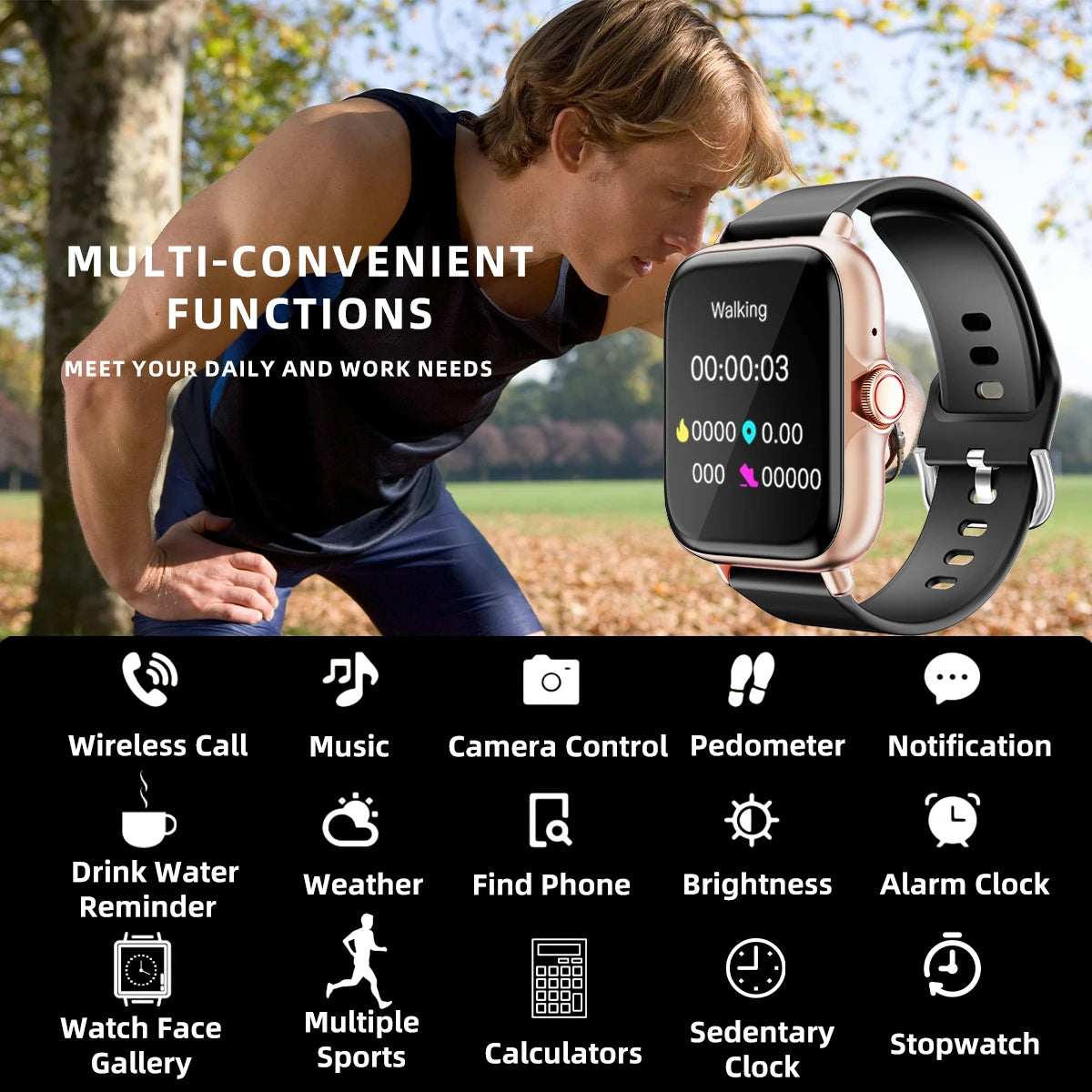 ⌚ Glomexia Smart Watch 1.83” HD Display 💧📞