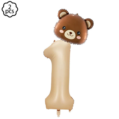 Premium Teddy Bear Birthday Balloon Decoration Set