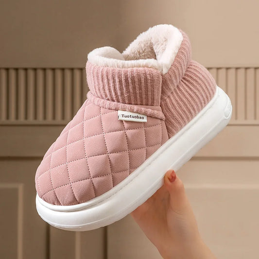 Glomexia Winter Cotton Shoes ❄️ | Thick Sole Anti-Slip Slippers