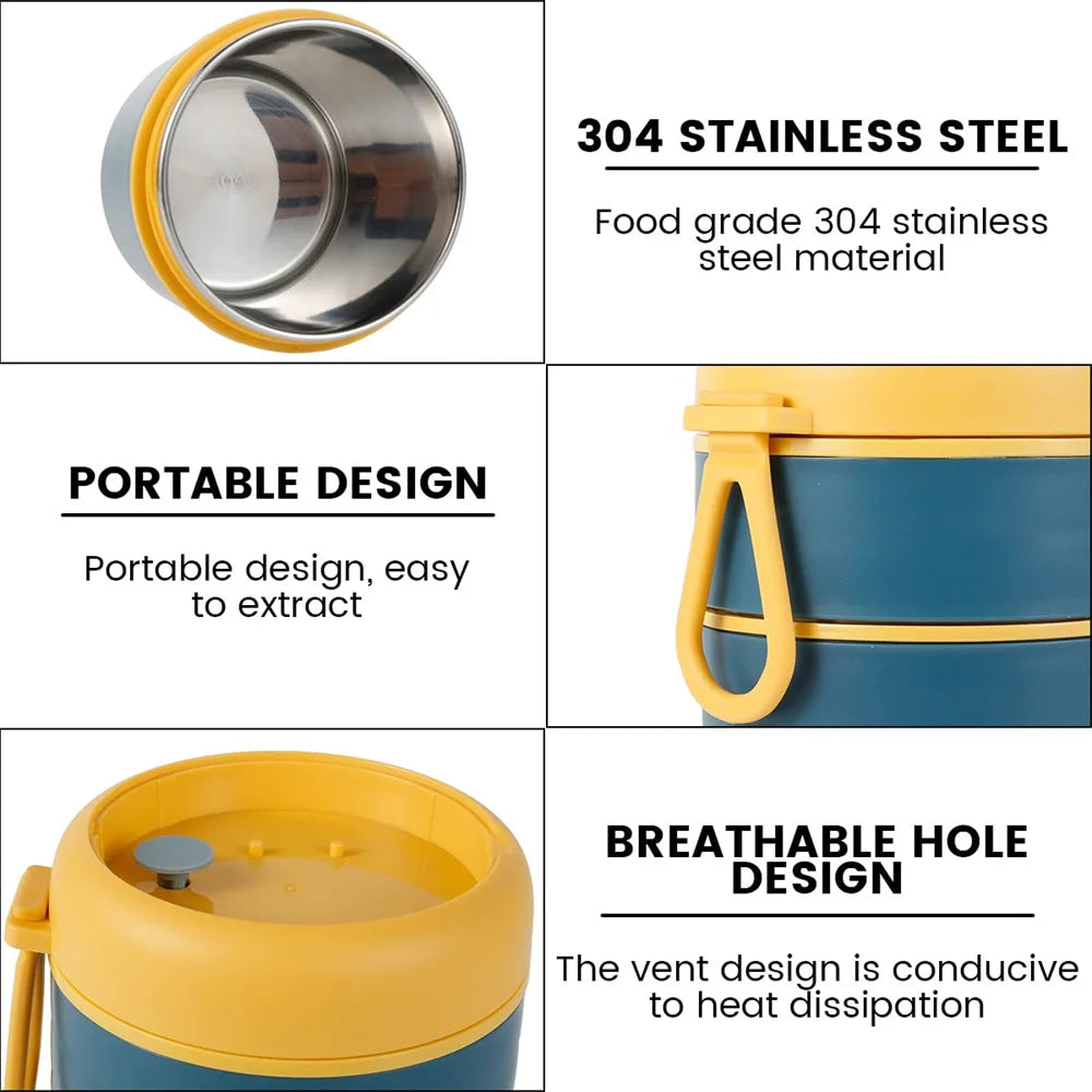 Insulated Stainless Steel Food Jar 🍲 | Leakproof Lunch Container