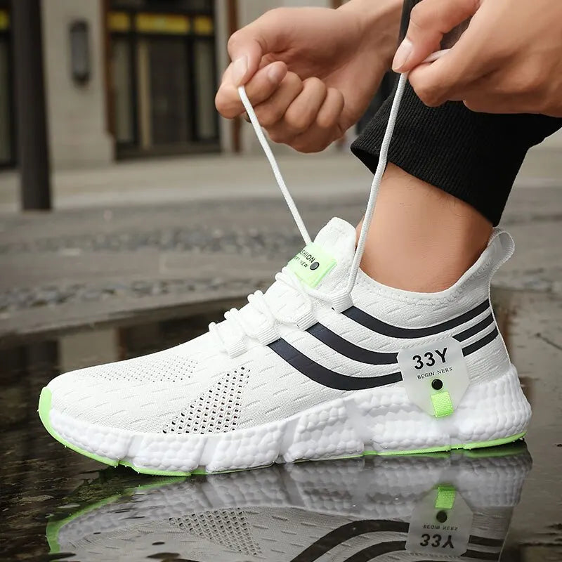 Men’s Lightweight Running Shoes | Breathable Air Mesh Sneakers with Anti-Odor & Durable TPR Sole