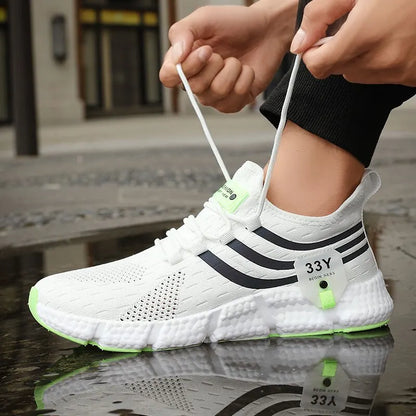 Men’s Lightweight Running Shoes | Breathable Air Mesh Sneakers with Anti-Odor & Durable TPR Sole