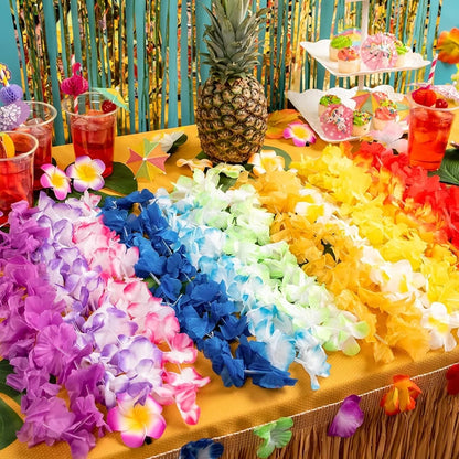 Hawaiian Flower Garland Lei | Tropical Party Decoration | GLOMEXIA