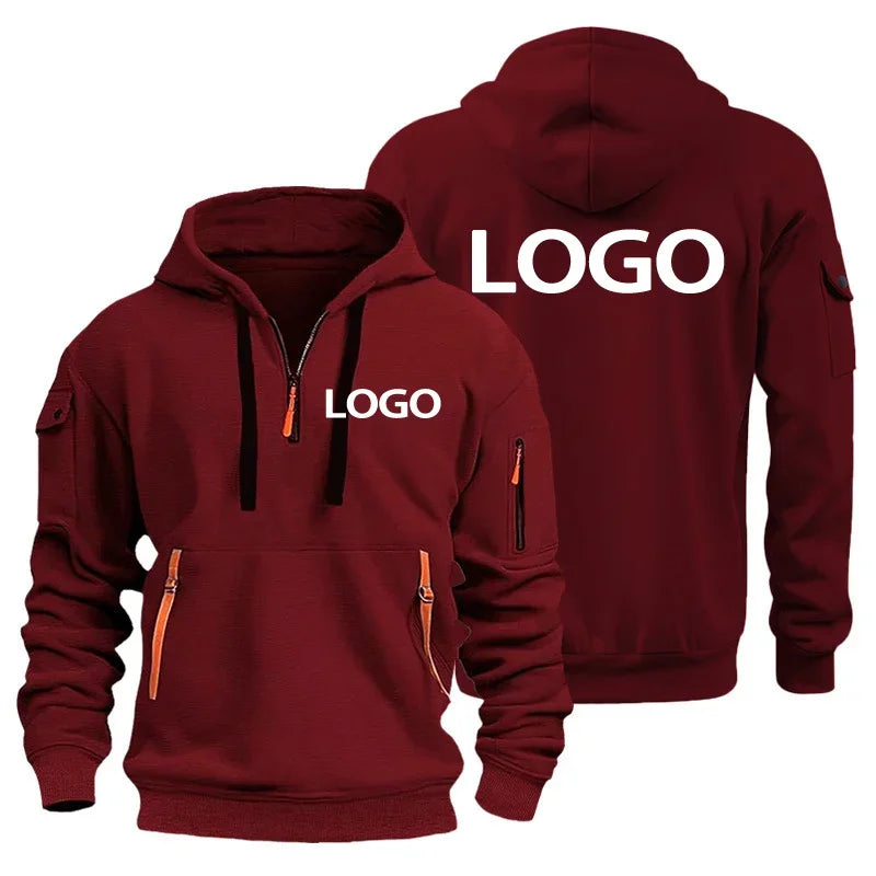 Glomexia Men’s Sports Hoodie – Zipper Sweatshirt with Arm Pocket