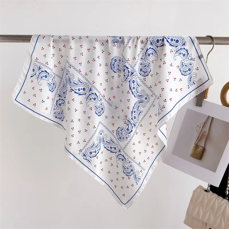 Women’s Luxury Floral Printed Silk Scarf