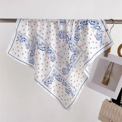 Women’s Luxury Floral Printed Silk Scarf