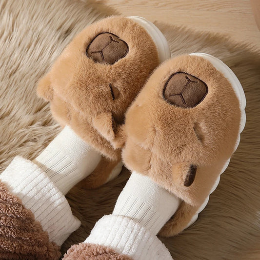 Glomexia Cute Capybara Winter Slippers 🐹❄️