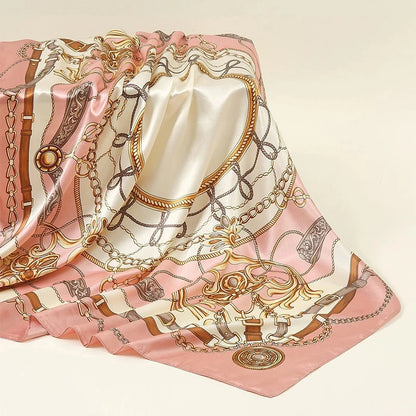 Premium 90x90 Paisley Fashion Scarf | Women Headband | GLOMEXIA