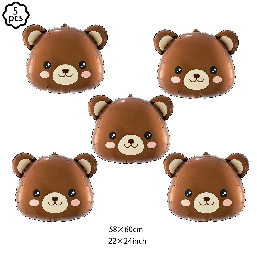 Premium Teddy Bear Birthday Balloon Decoration Set