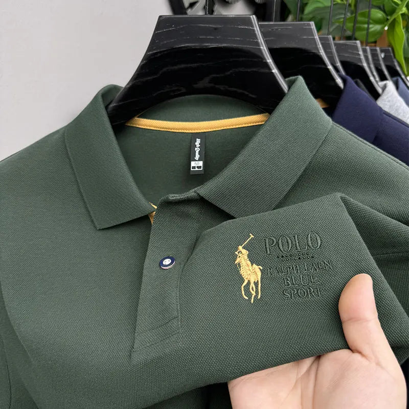 👔❄️ Men’s Formal Cotton Polo | Winter Business Style ✨