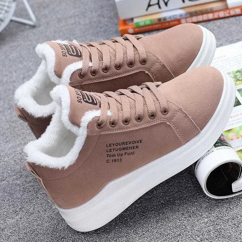 Women Warm Winter Shoes ❄️👟 | Plush Lined Lace-Up Comfort