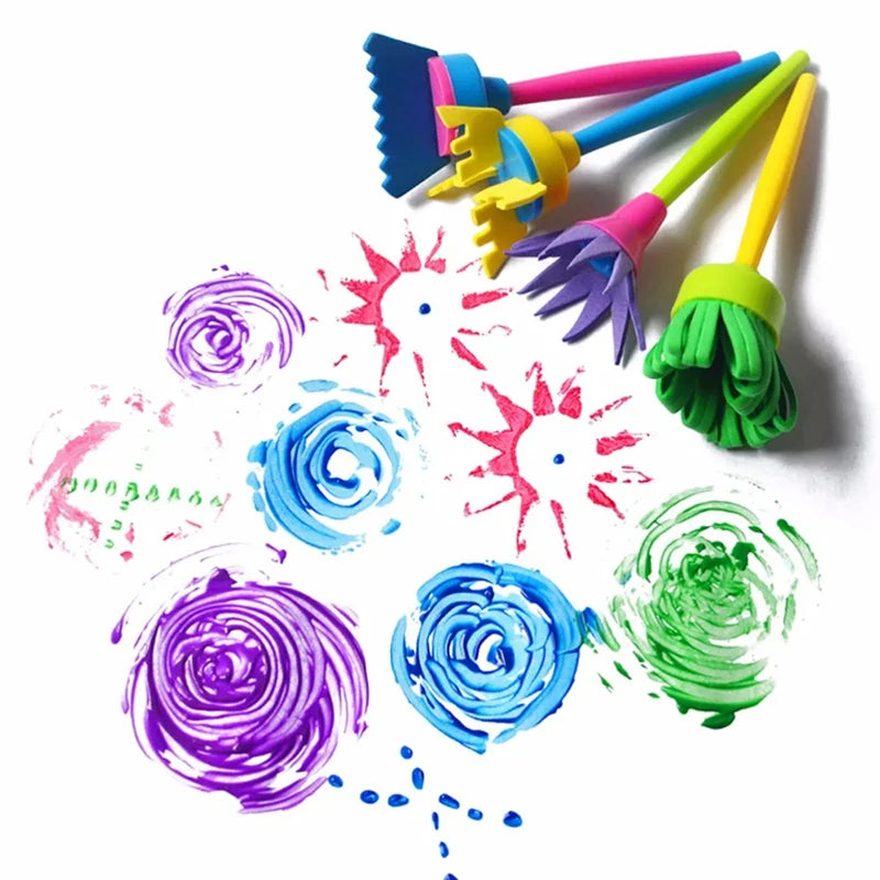 Kids EVA Painting Sponge Brush & Stamp Set