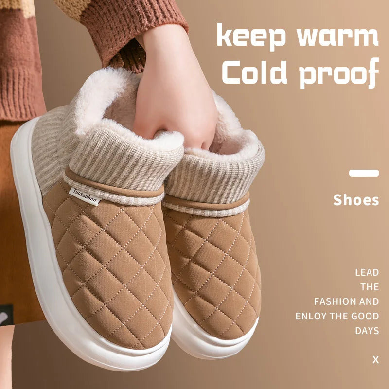Glomexia Winter Cotton Shoes ❄️ | Thick Sole Anti-Slip Slippers