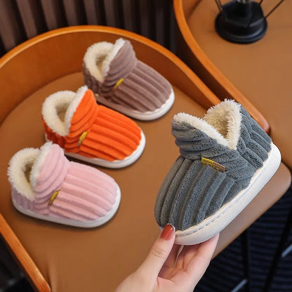 Kids Winter Plush Slippers ❄️🧸 | Anti-Slip Warm Indoor Shoes
