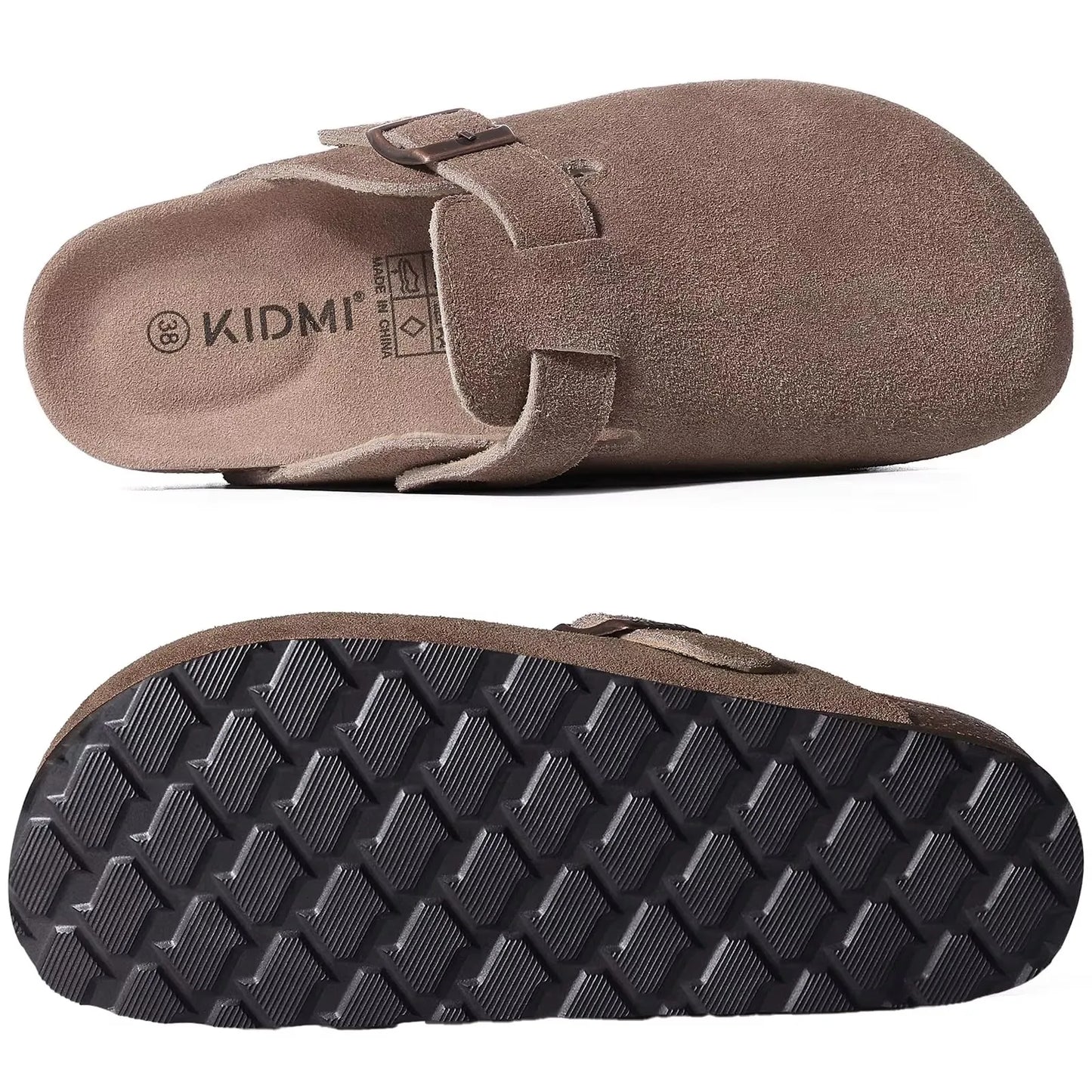 👡 Women’s Genuine Leather Cork Clogs ✨
